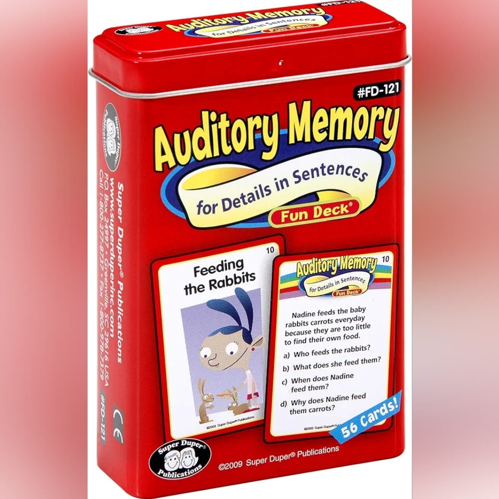 SUPER DUPER Auditory Memory Cards